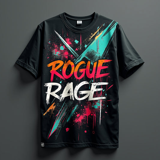 Men's Oversize Black Printed T-Shirt